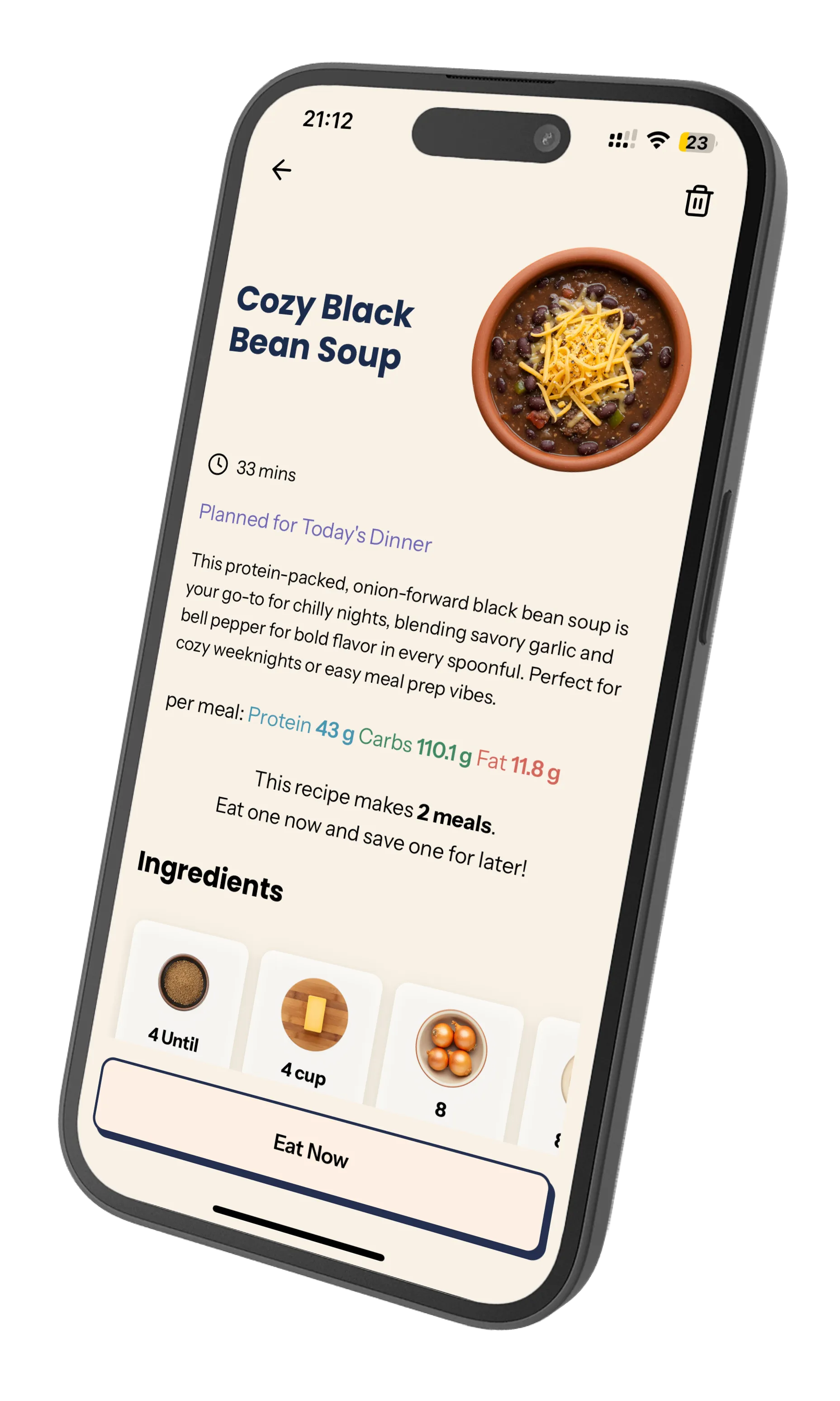 Iphone screenshot of Automate Food app